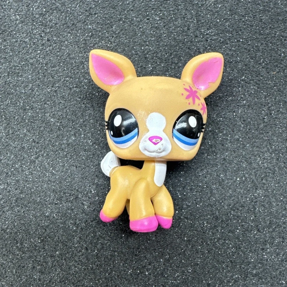 Littlest Pet Shop G7 # 123 Advent Calendar 2024 Tan Brown Pink Deer